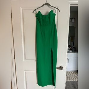 Superdown Ryleigh Strapless Maxi Dress in Green